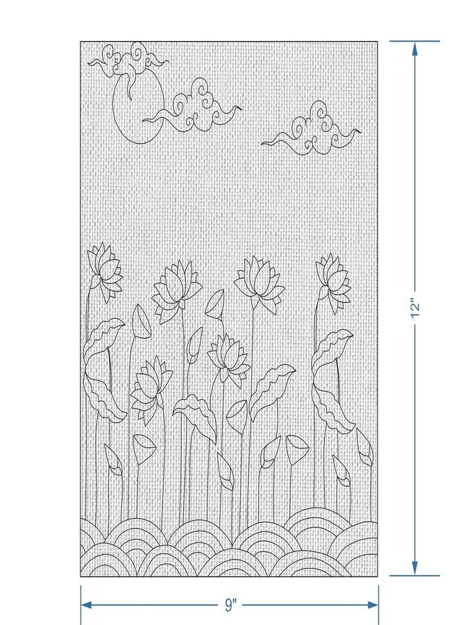 HOBBY INDIA Canvas Painting Board Kit for Kids & Adults | DIY Art & Craft Gift for Boys & Girls | Pre-Designed Indian Handmade Art | Home, Bedroom, Living Room & Office Décor (12 x 9 Inch) (Lotus) - Image 2